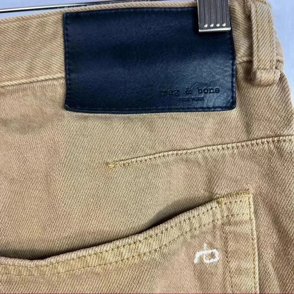 RAG AND BONE Jeans Womens High Rise Straight Buttnernut Brown Engineer Sz 31 - Picture 6 of 16